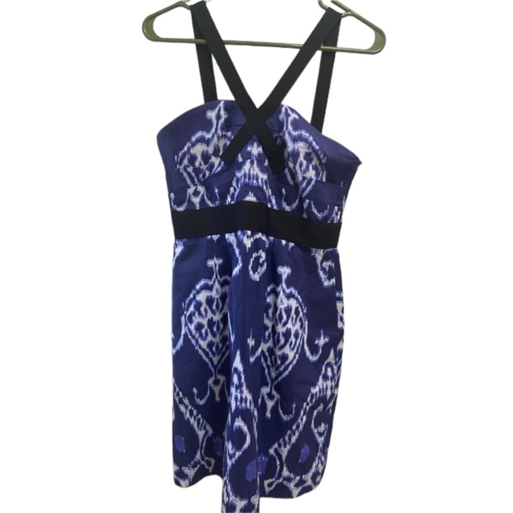 Phoebe Couture size 6 Halter Neck Ikat dress blue $99